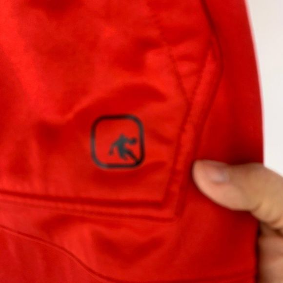 Mens AND1 Scuba Polyester Knit Red hoodie Pullover Large Lined Fleece 3824 - Picture 3 of 10